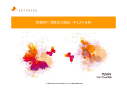 音楽の利用についてのテキストマイニング