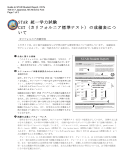 STAR 統一学力試験 CST (カリフォルニア標準テスト) の