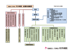 医療法人芳州会 村井病院 会議体組織図