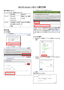 BB9からMoodleへのコース移行手順について