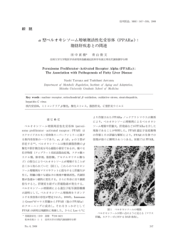 α型ペルオキシソーム増殖剤活性化受容体（PPARα）： 脂肪肝 - J