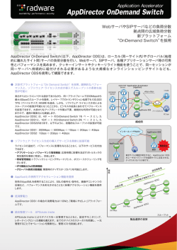 AppDirector OnDemand Switch Application Accelerator