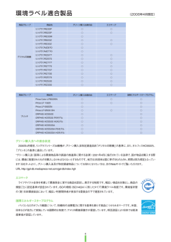 環境ラベル適合製品