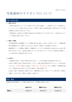 写真素材のライセンスについて - YUKISON / Ken Ohki