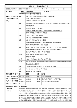 ぼらいやー 報告会用レポート 記入者名 名前： 平茉莉子 （ 社会人 ）