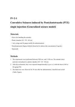 IV-2-1 Convulsive Seizures induced by Pentylentetrazole (PTZ)