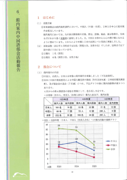 館内案内中国語部会活動報告