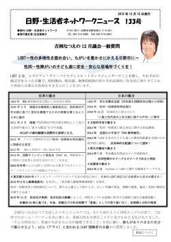 日野・生活者ネットワークニュース 133号