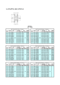 シングルダブル (SD) スプロケット