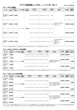 ヤマハ防音室レンタル レンタル料一覧