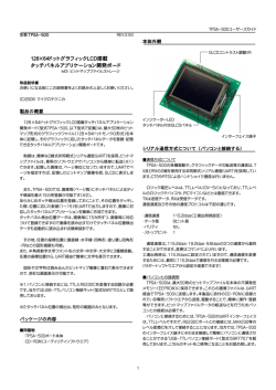 128×64ドットグラフィックLCD搭載 タッチパネルアプリケーション開発ボード