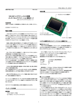 128&times;64ドットグラフィックLCD搭載 タッチパネルアプリケーション開発ボード