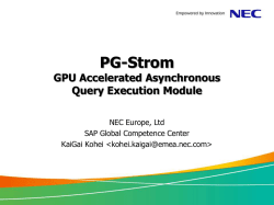 GPU Accelerated Asynchronous Query Execution