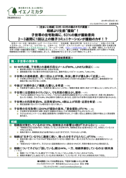相続より生前“援助”！ 子世帯の住宅取得に、63％の親が援助意向 2～3
