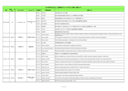 2014年6月21日(土) 口述発表スケジュール @パシフィコ横浜