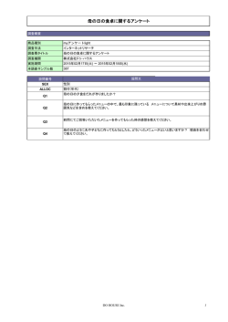 母の日の食卓に関するアンケート