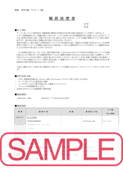 職 務 経 歴 書