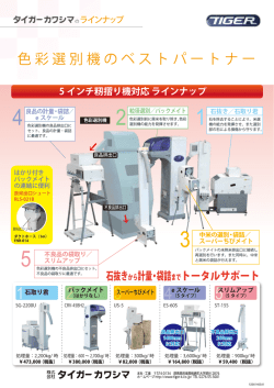 色彩選別機のベストパートナー