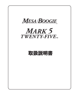 取扱説明書 - Mesa/Boogie