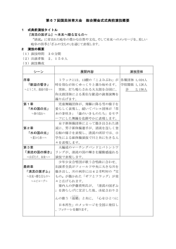 総合開会式式典前演技概要