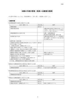 治験の手続き要領（院長＝治験責任医師）