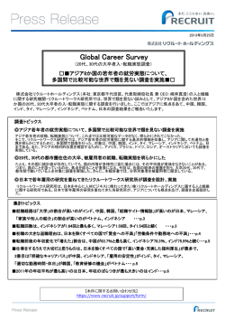 Global Career Survey （20代、30代の大卒者入・転職実態調査）