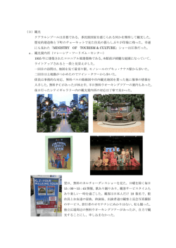 （3）観光 クアラルンプールは首都である。多民族国家を感じられる何かを