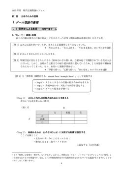 1．ゲーム理論の基礎