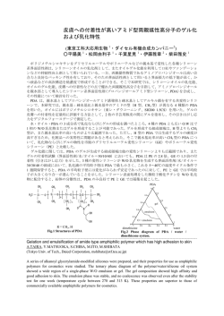 皮膚への付着性が高いアミド型両親媒性高分子のゲル化 および乳化特性