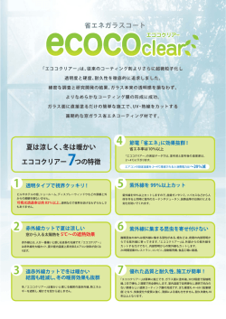 省エネガラスコート！！／エココクリア - OOH
