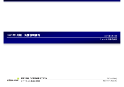2007年3月期 決算説明資料