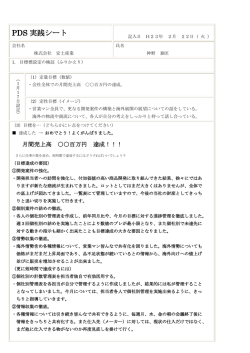 PDS 実践シート