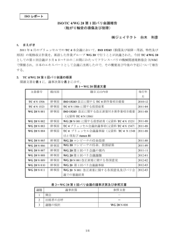 ISO/TC 4/WG 20 第 1 回パリ会議報告