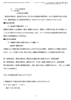 (a) 仮定法の構造 仮定法の基本は