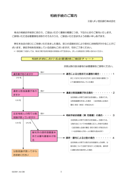 相続手続のご案内 - 三菱UFJ信託銀行