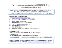 World Economic Outlook(WEO,世界経済見通し) データベースの