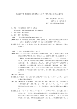 第3回小谷村地熱エネルギー等利用検討委員会会議録