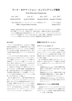 ワーク・モチベーション・エンジニアリング構想