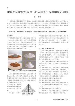 歯科用印象材を活用した火山モデルの開発と実践