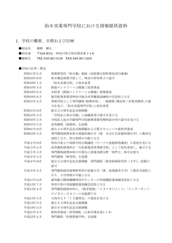 柏木実業専門学校における情報提供資料