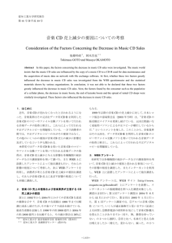 音楽 CD 売上減少の要因についての考察