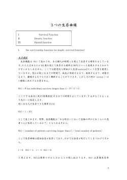 3つの生存曲線＋