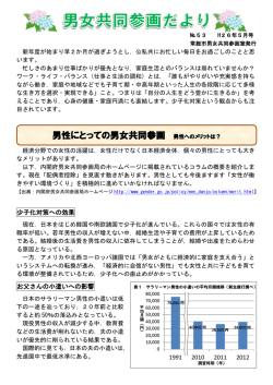 男性にとっての男女共同参画 男性へのメリットは？