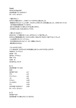 Stage4 What Do Bugs Eat? 虫は何を食べているのかな？ 作・ハイドン