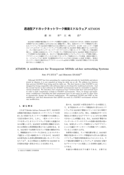 透過型アドホックネットワーク構築ミドルウェア ATMOS