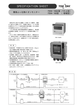 簡易ふっ化物イオンモニター FBM-160（現場設置型）（PDF:512KB）