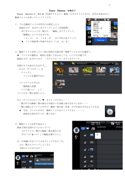 1 Power Director を使おう Power director は 静止画（写真やイラスト