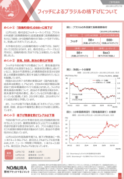 【マーケットコメント】フィッチによるブラジルの格下げについて
