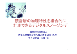 積雪層の物理特性を複合的に 計測できるデジタルスノーゾンデ