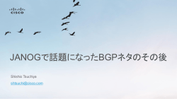 JANOGで話題になったBGPネタのその後